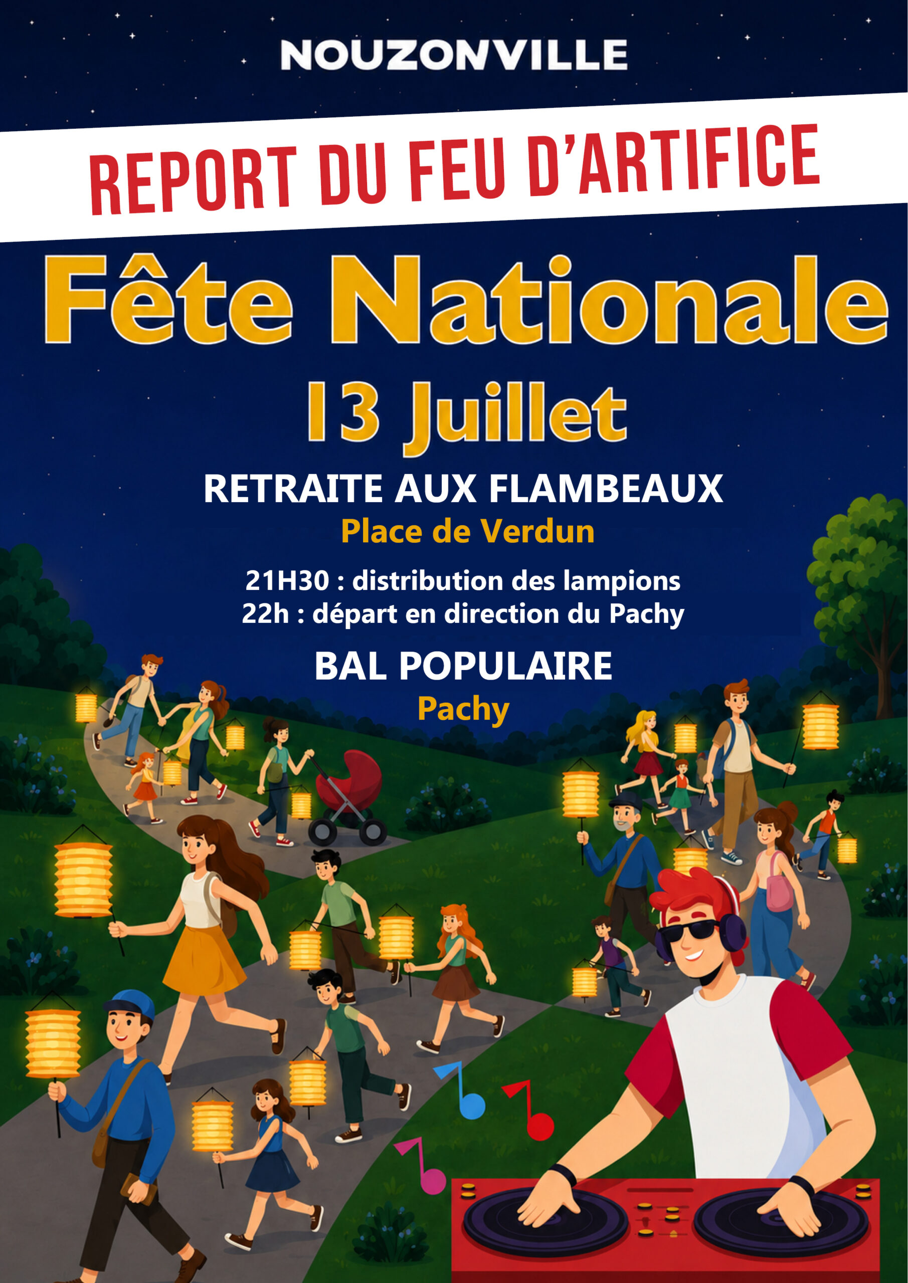 13 juillet report